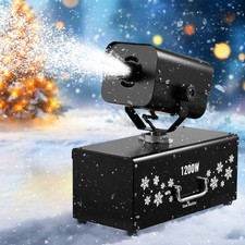 VEVOR 1200W Oscillating Snow Machine Wireless Remote Snow Making Party DJ Effect