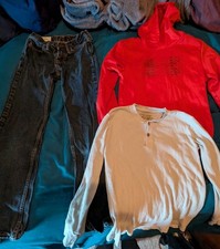 3 Pc Boys 14/16 L YXL Denim Jeans Hoodie Under Armour Abercrombie 7 Apparel Lot