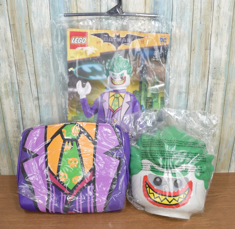 New LEGO Batman Movie The Joker Halloween Costume Kids Size L/G (10-12) Disguise - Image 3 of 4