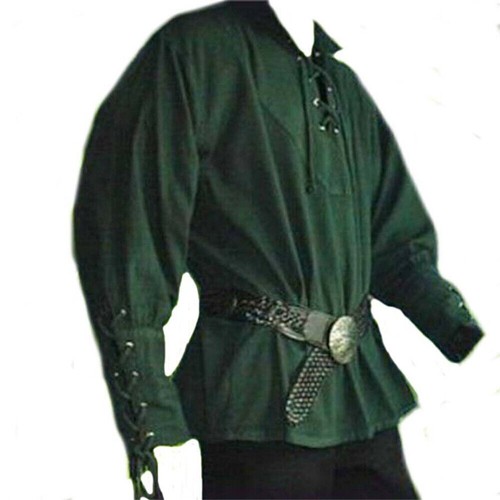 Medieval Renaissance Tunic ShirtTop Viking Pirate Halloween Cosplay Costume Menㅖ - Picture 8 of 15
