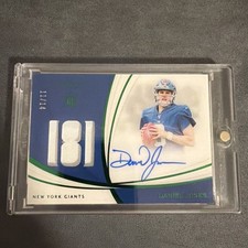 2019 Panini Immaculate Numbers Daniel Jones RPA #NRPA-DJ EMERALD /14