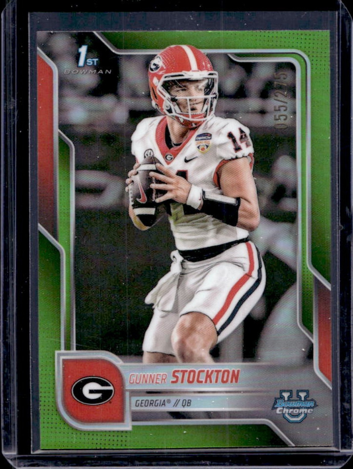 2025 Bowman Chrome U Gunner Stockton Lime Green Refractor 1st #55/275