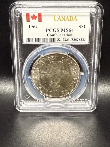 Canada - 1964 Silver Dollar - PCGS MS64 - LUSTROUS & CHOICE SURFACES!