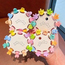 100X Mini Flower Hair Clip Rbbit Clips,Colorful Mini Hair Claw,For Women, Girls  