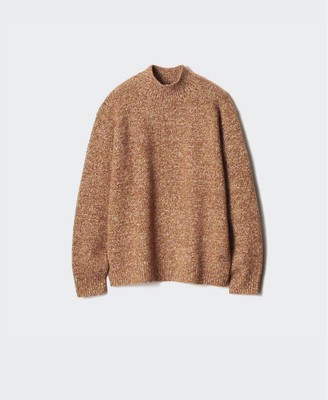 UNIQLO JW ANDERSON Soufflé Yarn Mock Neck Sweater M Orange