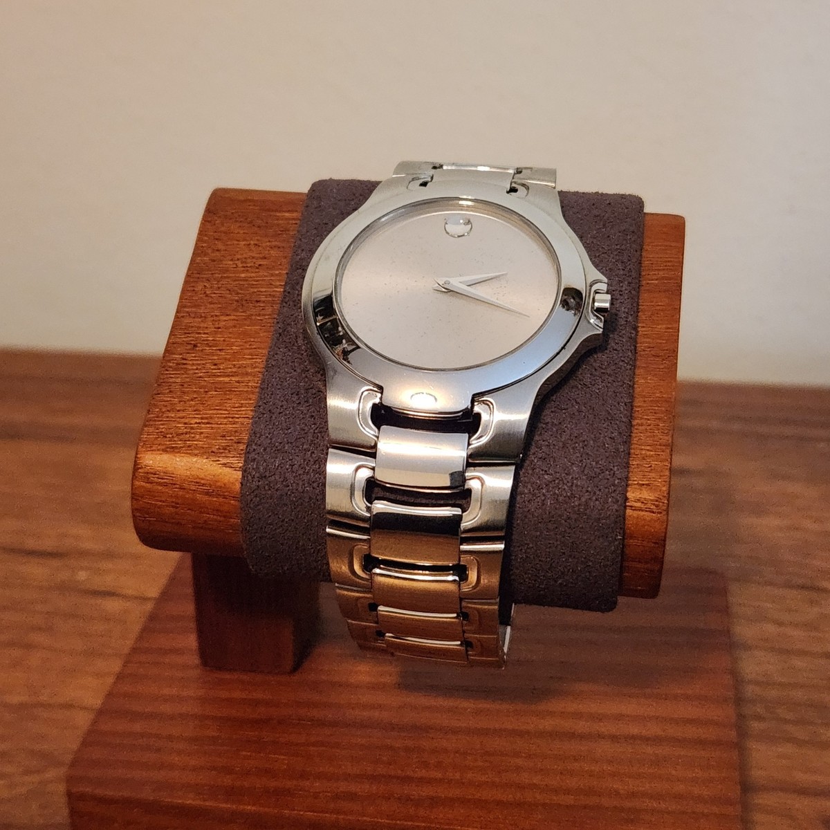 Movado Museum 84 G1 1898 Watch 38mm Stainless Silver Tone for sale 