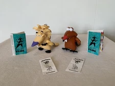 The Angry Beavers Norbert & Daggett Basic Fun  KeyChains Nickelodeon 1999 Viacom