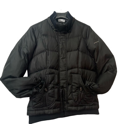 DKNY Active Down Filled Black Puffer Waist Length Coat Size Medium