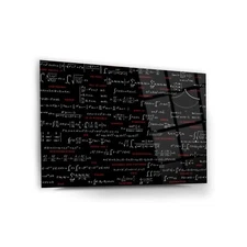 Calculations Tempered Glass Wall Art, Easy Installation, Fade Proof Decor