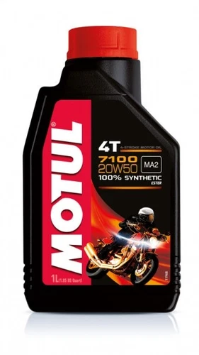 Motul 7100 Synthetic Engine Oil 20W 50 4T Bottle 1 Litre