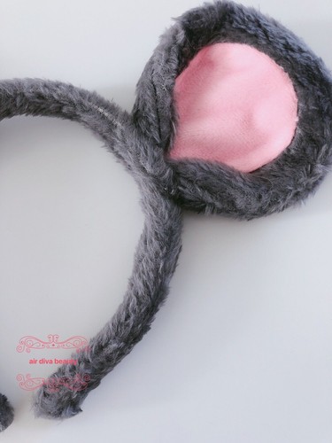 Women Children Bear Grey Mouse Koala Round Ear Party Hair head band Headband - Picture 11 of 19