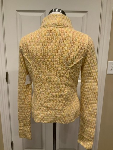 Sleeping on Snow Yellow, Orange & Green Chunky Knit Button-Up Cardigan, Size M - Picture 7 of 9