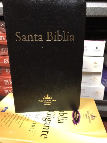 BIBLIA REINA VALERA 1960 LETRA GIGANTE PIEL FABRICADA NEGRO CON INDICE 14 PUNTOS - Picture 4 of 9
