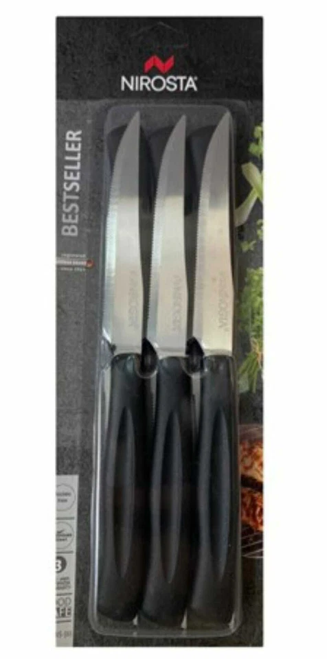 Coltelli da cucina NIROSTA 6 pz. Acciaio inossidabile per tagliare pane, pesce