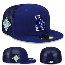 New Era L.A Dodgers Fitted Hat MLB Spring League Authentic On-Field Meshback Cap