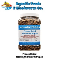 Silkworm Pupae Freeze Dried for Koi, Pond Fish, Turtles, Large Fish. JAR
