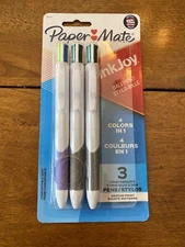 Paper Mate InkJoy 4-In-1 Colors Medium Point Pens Retractable, Ballpoint 3 Pack