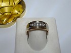 Estate .50ctw Natural Diamond Mens 2Tone 14Kt Gold S-9.75 Wedding Band Ring13780