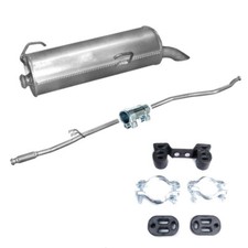 Mittelrohr Endtopf Auspuff + Anbausatz für Peugeot 206 1.4 HDi Turbo Diesel  NEU