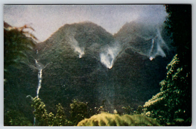 c1960s Upside Down Falls Near Honolulu Hawaii Waterfall Postcard