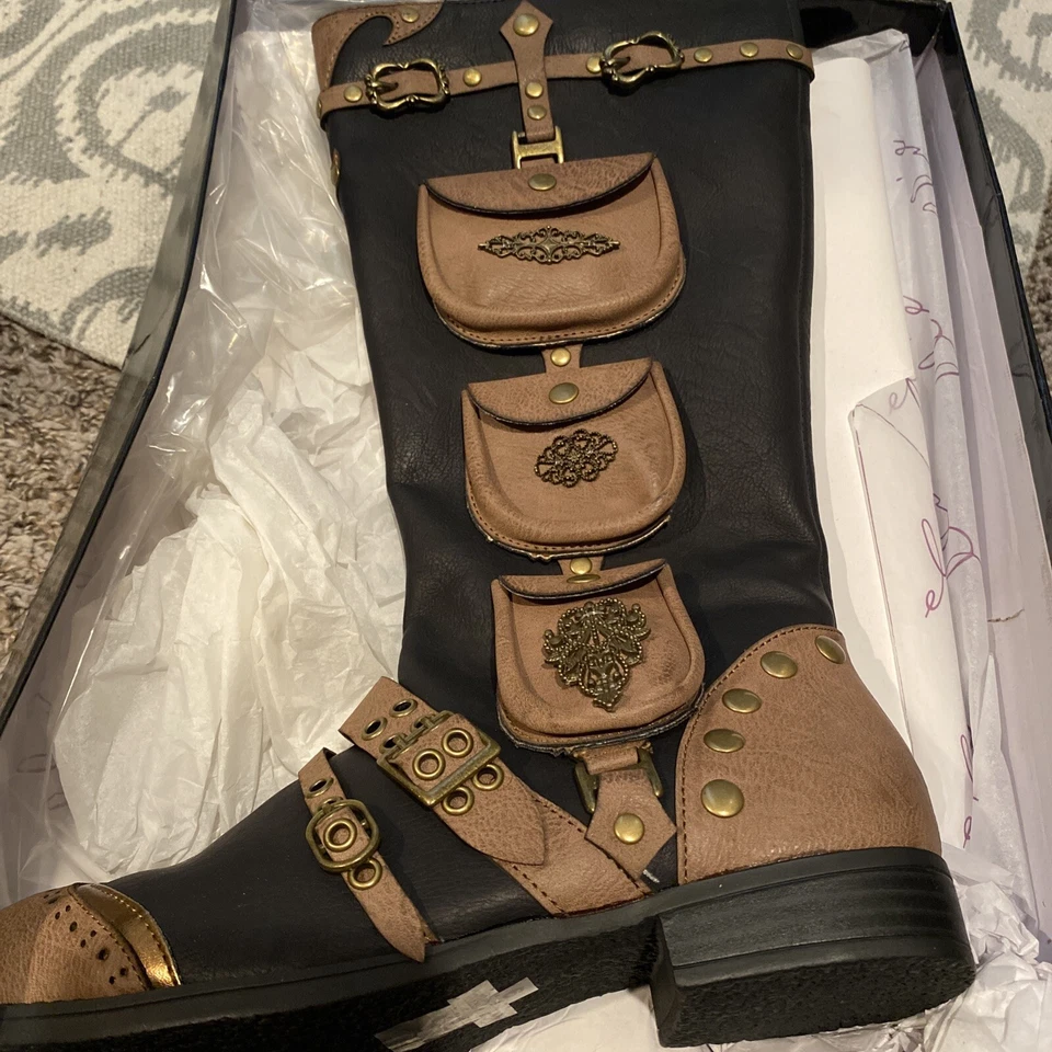 Ellie 181 SILAS Mujer’s Steampunk Cosplay Pirata Disfraz Bota Talla 9 -*Nueva* Foto 4 de 4
