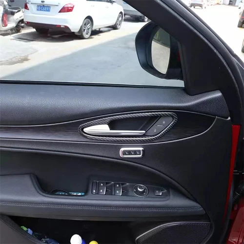 For 2017-2023 Alfa Romeo Stelvio Real Carbon Fiber Full Inner Kit Cover Trim Set - Picture 26 of 30