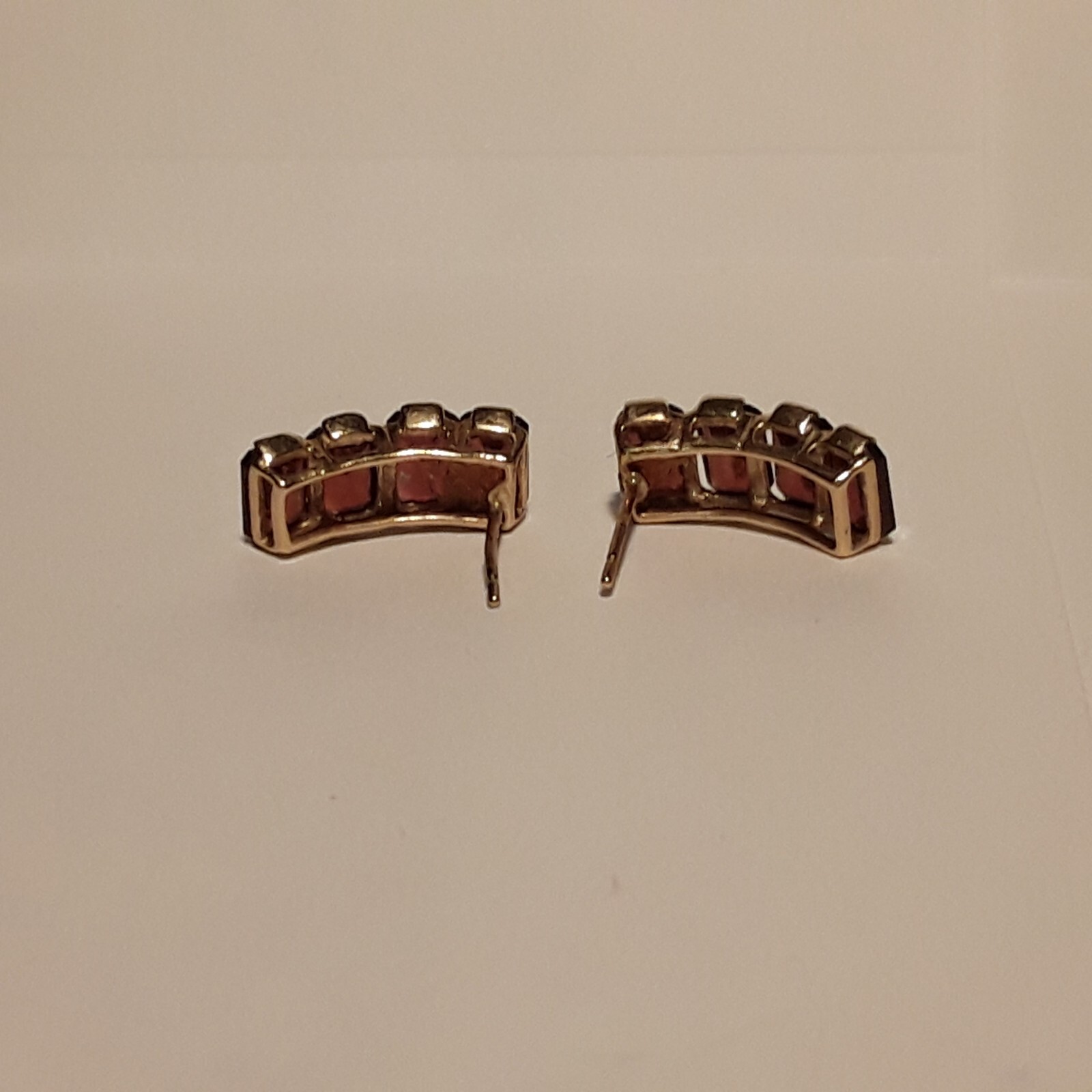 Garnet Stud Earrings - image 4