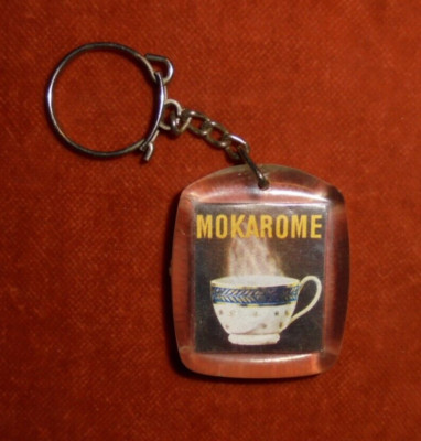 MOKAROME Coffee Smoking Pretty Porcelain Cup Zodiac Scale Keyring Keyring