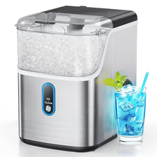 Nugget Ice Maker Countertop, Pebble Ice Maker with Soft Chewable Pellet Ice, 33
