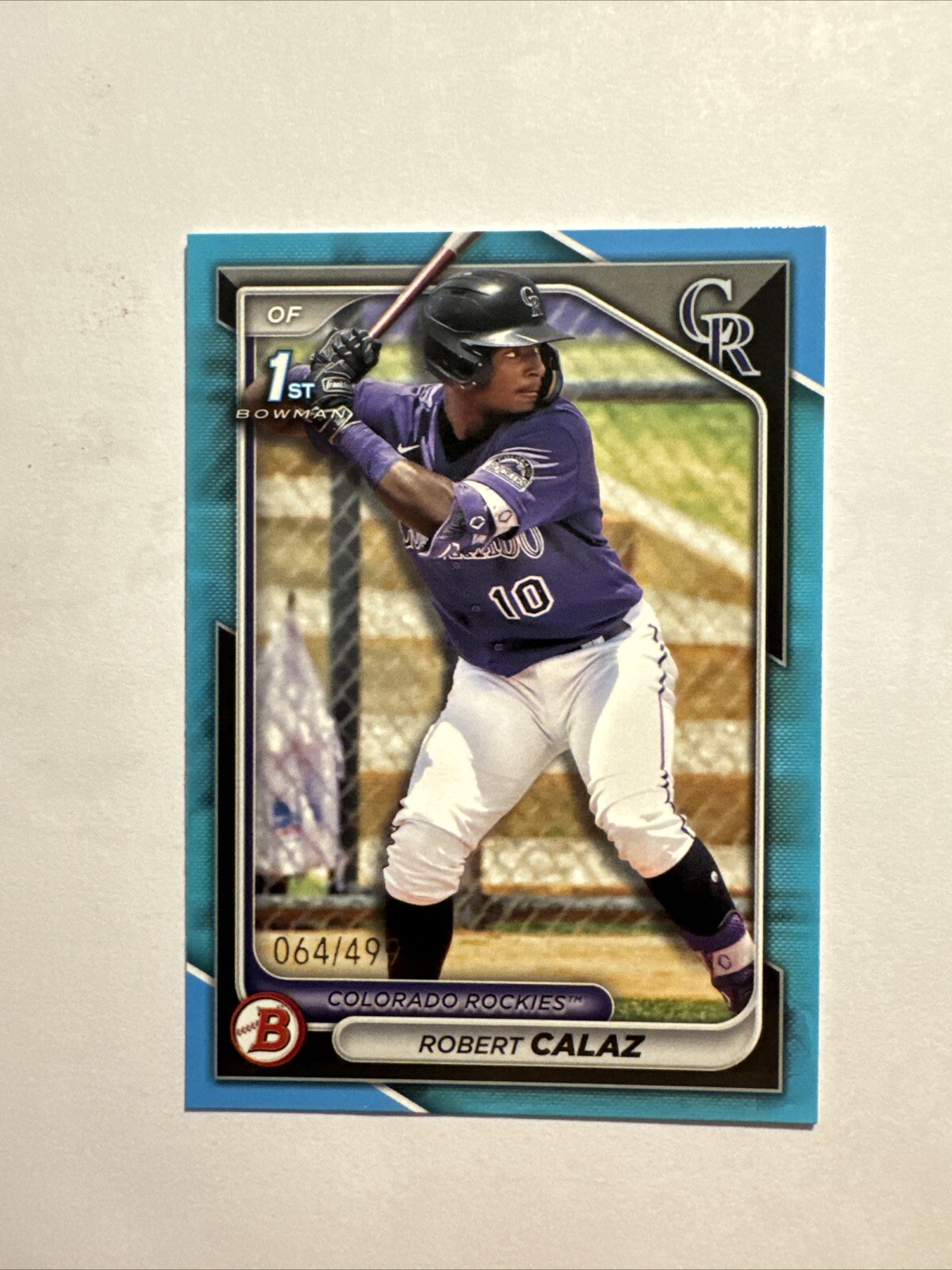 2024 Bowman - Prospects Sky Blue Border #BP-131 Robert Calaz /499 (RC)