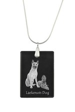 Laekenois Belgian Shepherd Dog - Crystal pendant with dog, silver necklace with
