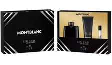 Mont Blanc Legend 3.3 Oz Eau De Parfum Spray .25 Mini 3.3 Oz Shower Gel 3 pc set