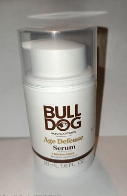 BULLDOG  Age Defense Serum For Men, 1.6 fl oz (50 ml) +Marine Algae & Natural 