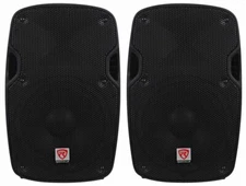 2) Rockville SPG88 8“ Passive 800W DJ PA Speakers ABS Lightweight Cabinet 8 Ohm