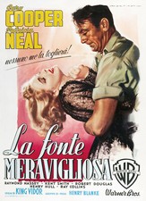 LA FONTE MERAVIGLIOSA FOUNTAINHEAD POSTER GARY COOPER PATRICIA NEAL MASSEY