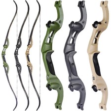 62" Recurve Bow F Interface 25-60lbs Limbs 19'' Riser Archery Hunting Shooting