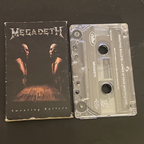 Megadeth - Sweating Bullets / Ashes in Your Mouth (Live) 1992 Cassette Single VG - Picture 4 of 7