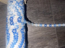 5 yards denim baby blue white ombre cotton daisy sewing doll trim 3/8" wide