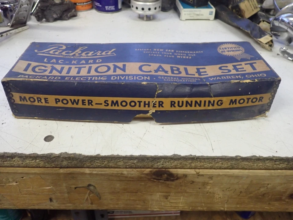 Juego de cables de bujías Packard de los años 40 ¡Caja original genial para exhibición! Foto 4 de 4