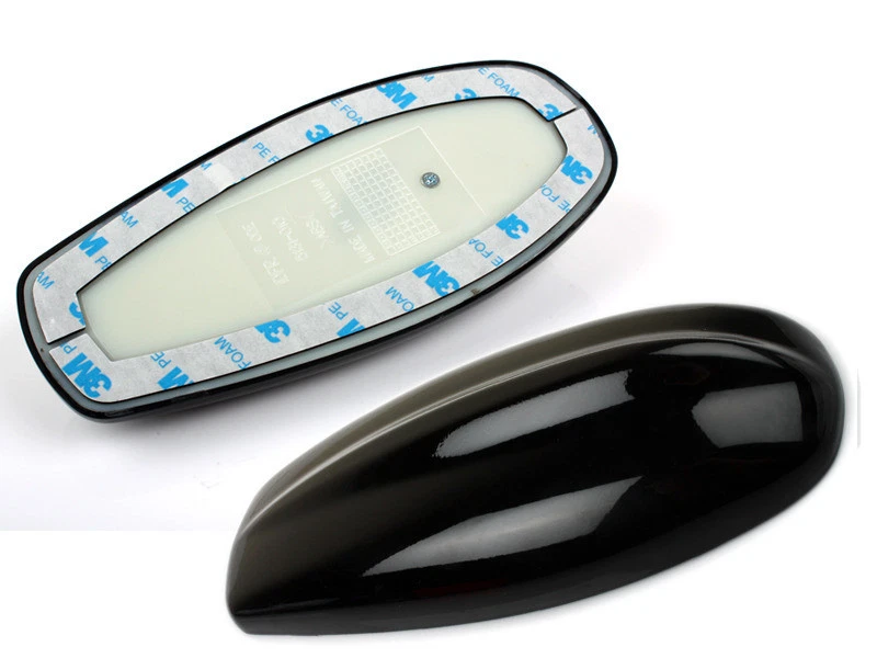 ANTENA FICTICIA AÉREA ALETA DE TIBURÓN ESTILO JAGUAR PINTADA NEGRA Foto 2 de 3