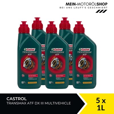 Castrol Transmax ATF DX III Multivehicle Servolenkungsöl MAN MB 5x1 Liter = 5 L