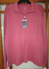 Men's Medium Van Heusen Shirt Soft Touch 1/4 Zip NEW Cotton