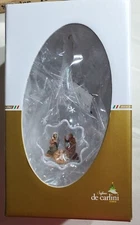 Soffieria de carlini Scalloped Dome Nativity Glass Ornament Italian Religious NA