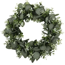 1PC Eucalyptus Wreath 17 Inch Spring Wreaths for Front Door Outside Clearance