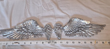 Image of Silver Glitter angel wings wall art
