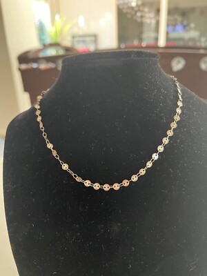 Women Fashion Bronze/silver Overlap Circle Chocker Necklace Jewelry