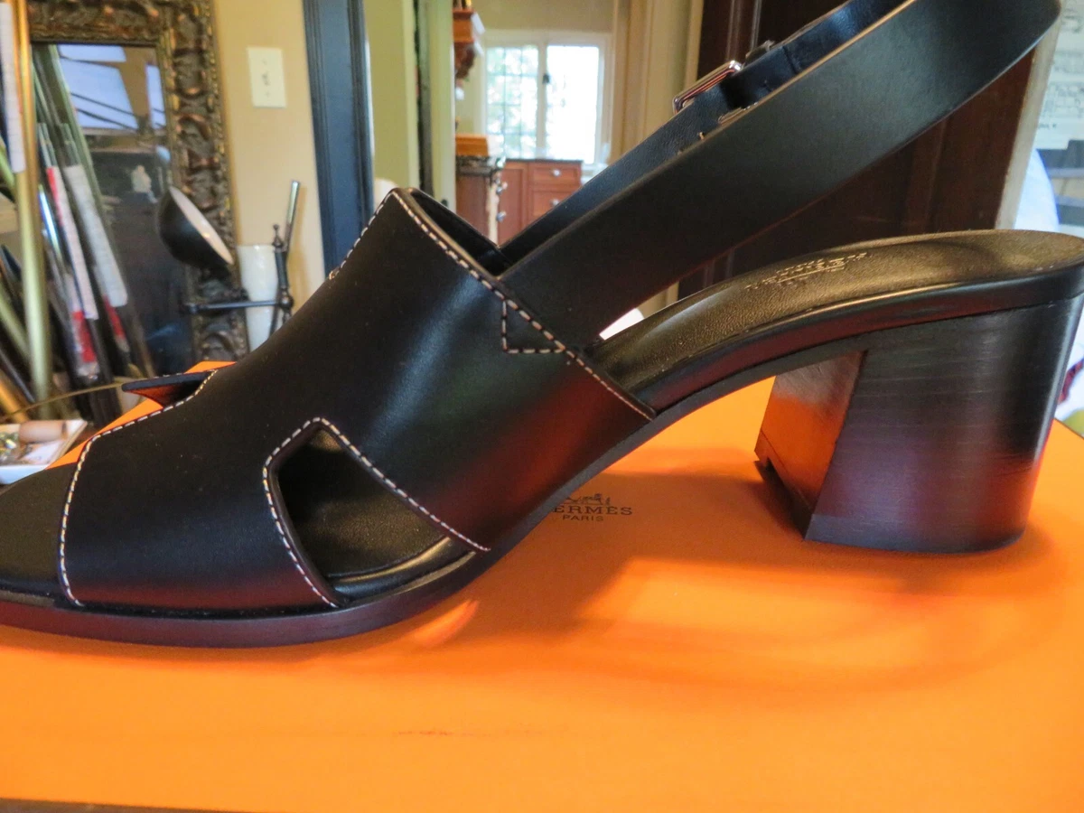 Hermes block hotsell heel sandals