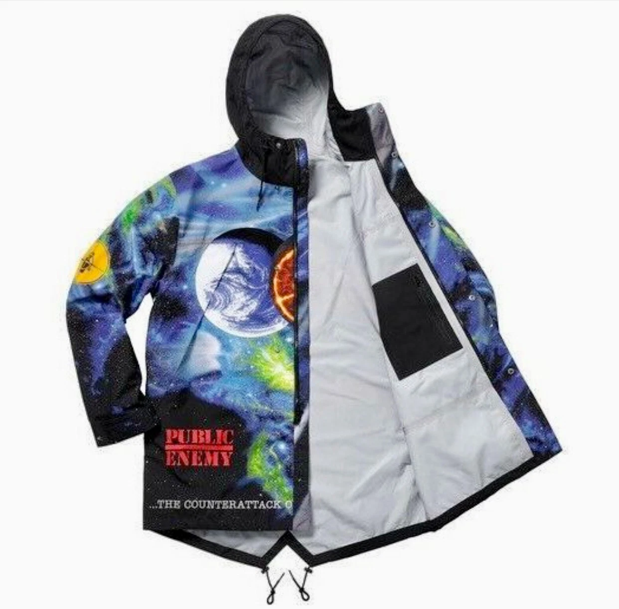 Veste parka homme SUPREME Undercover Public Enemy ruban adhésif couture S : M 100 % authentique