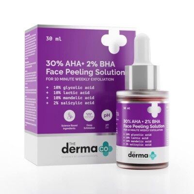 The Derma Co Repairing,Exfoliating 30% AHA + 2% BHA Face Peeling Solution- 30 m