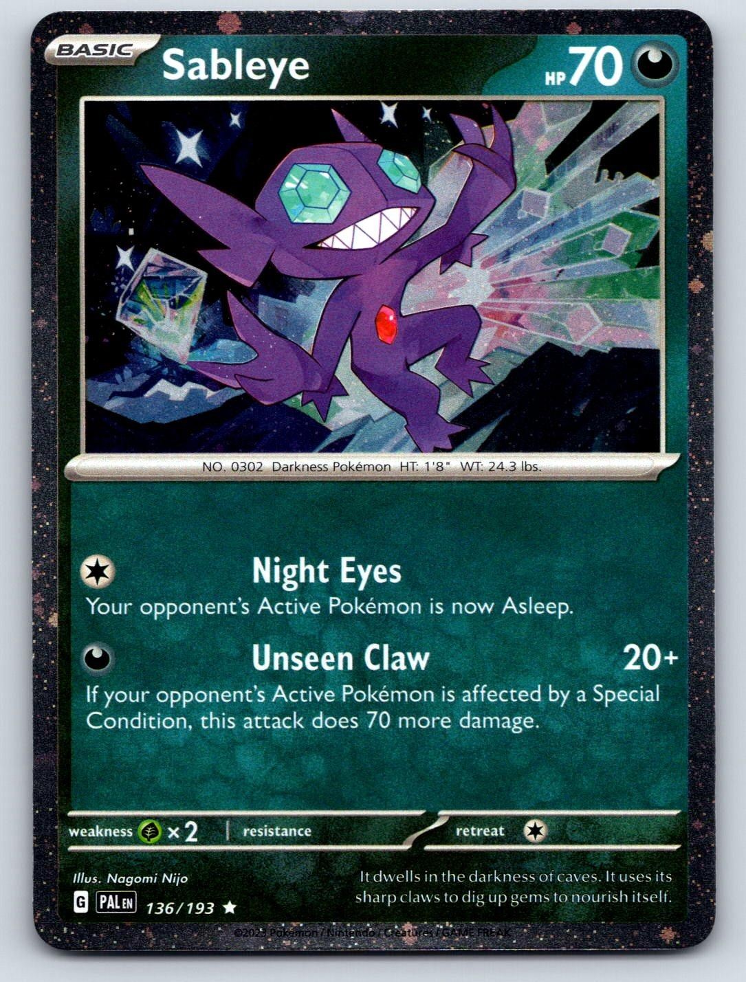 Sableye (Cosmos Holo) 136/193 Rare Miscellaneous Cards & Products Pokemon NM
